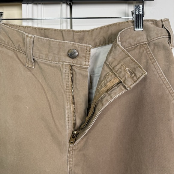 Carhartt Relaxed Fit Pants Men's 33/31 Khaki Carpenter Distressed 100095-253 - Picture 7 of 9